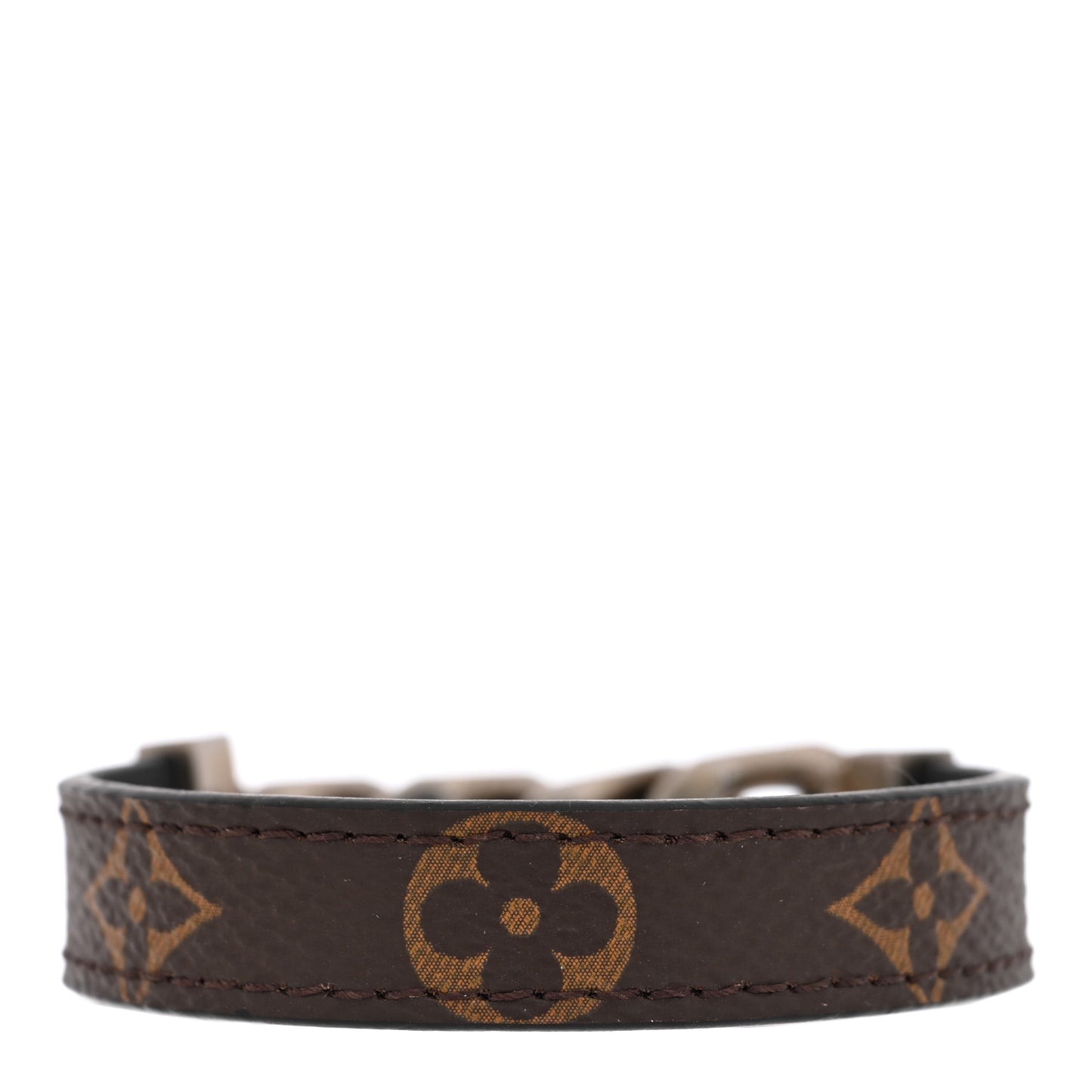 Monogram Cuban Link Bracelet 19 Brown