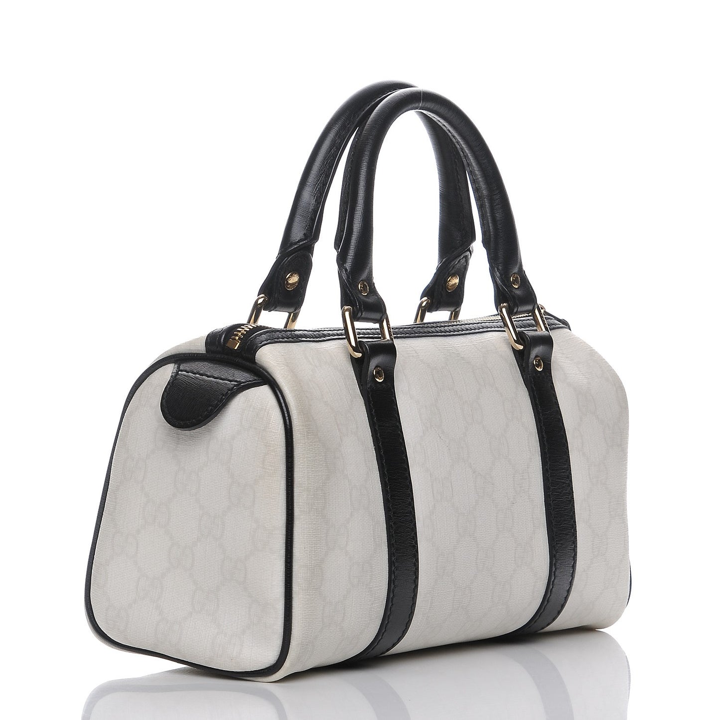 GG Plus Monogram Small Joy Boston White Black