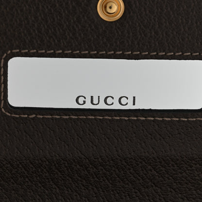Gucci GG Supreme Monogram Web Ophidia Wallet On Chain Brown 6 of 7