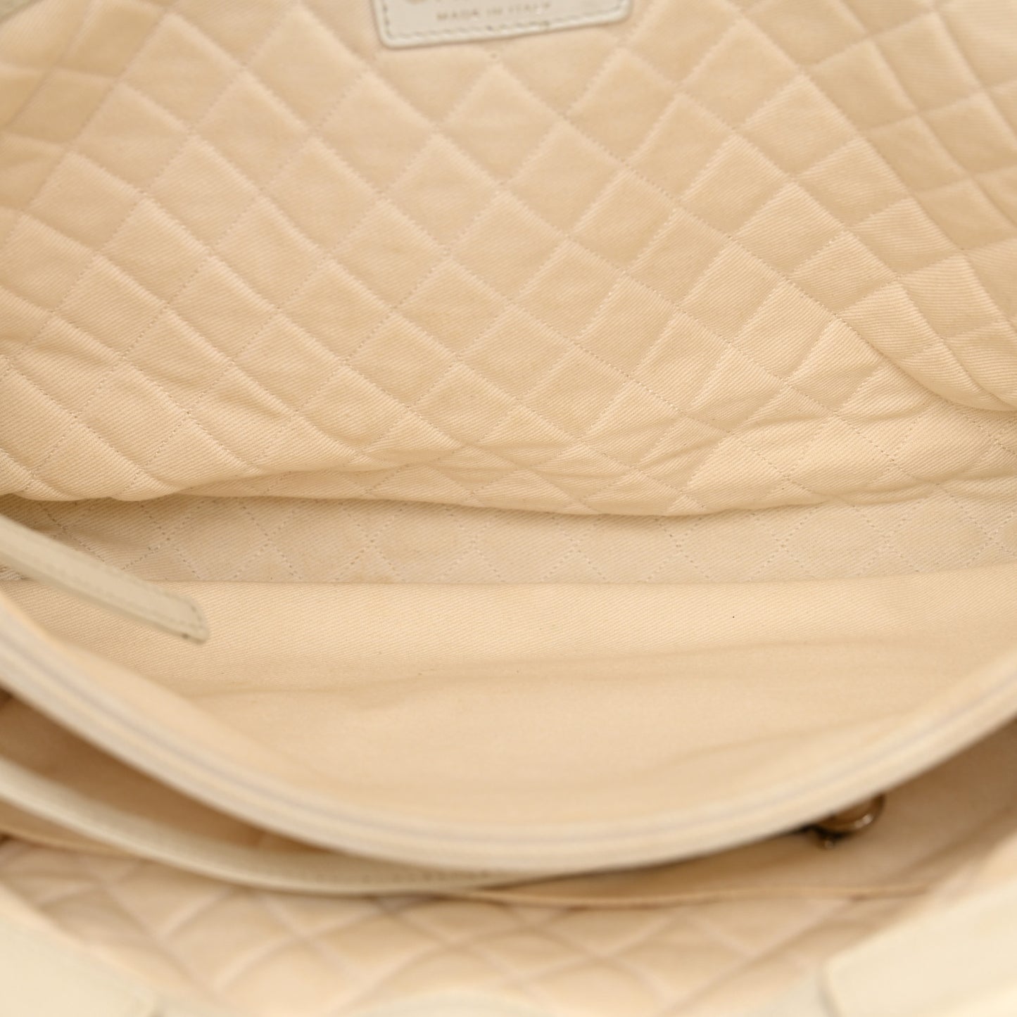 Goatskin Perforated Large CC Tote White