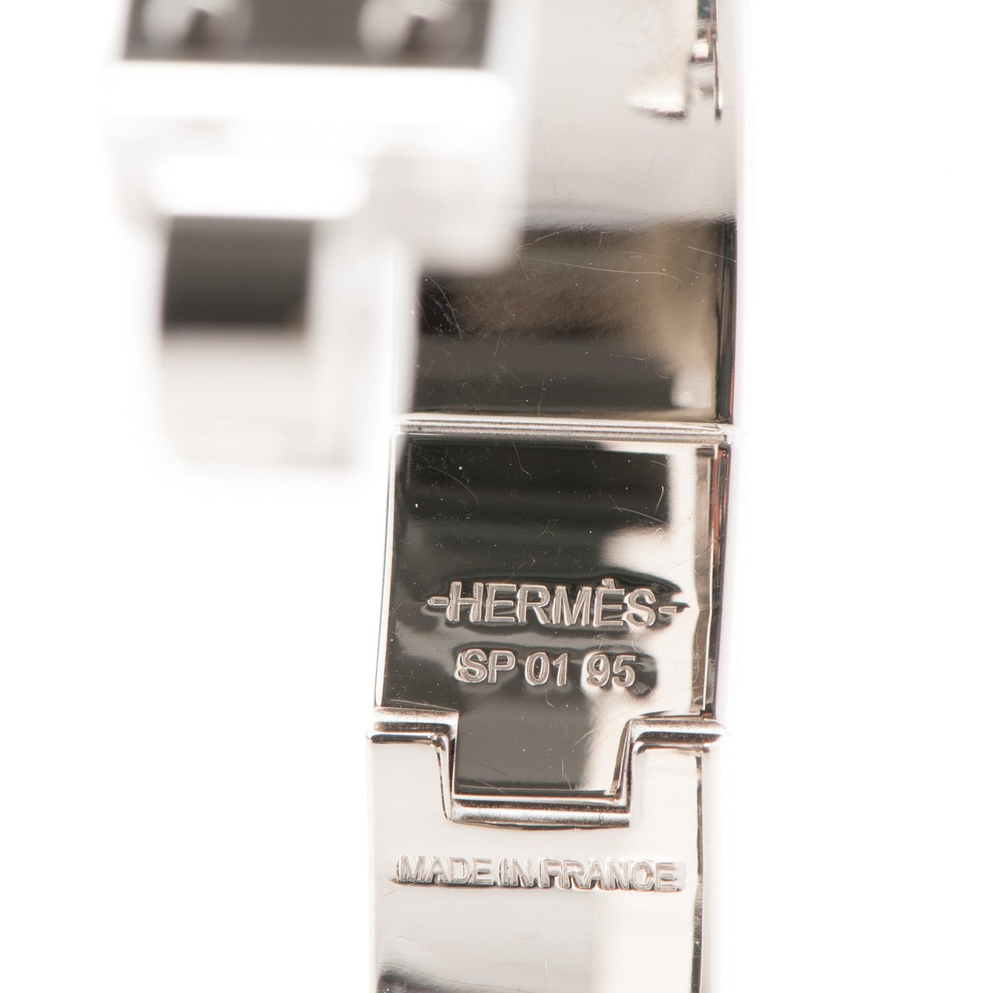 Lizard Charniere Cuir Narrow Hinged Bracelet S Ombre