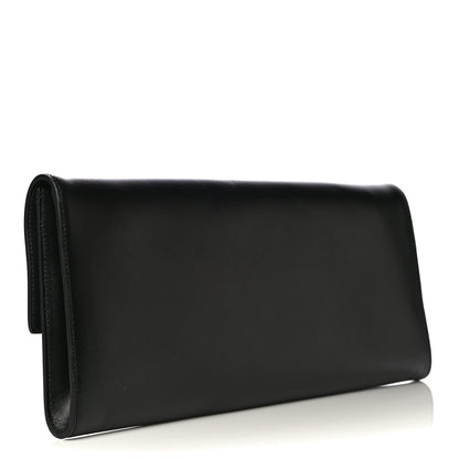 Celine Shiny Calfskin Maillon Triomphe Clutch Black 3 of 11