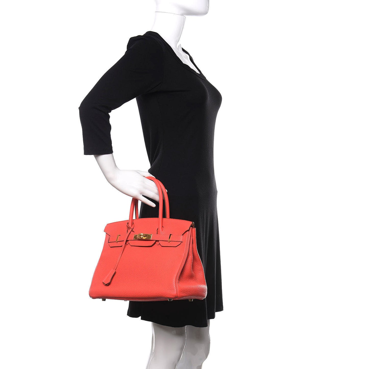 Togo Birkin 30 Rouge Pivoine