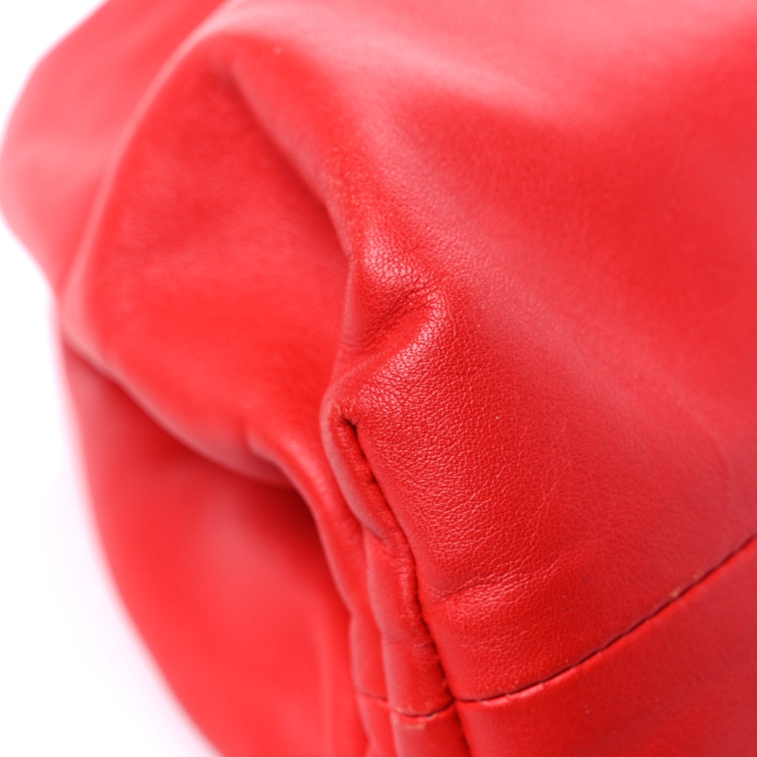 Bottega Veneta Smooth Butter Calf The Pouch Oversized Clutch Bright Red 10 of 15