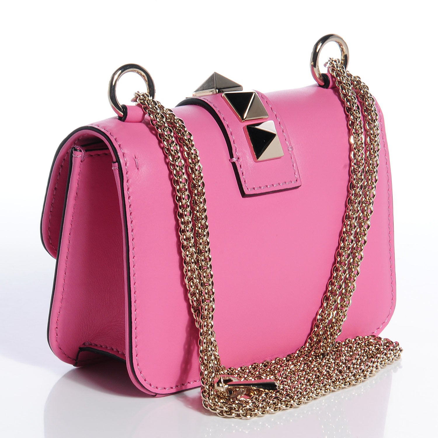Valentino Garavani Vitello Mini Glam Lock Rockstud Flap Ninphea 3 of 8