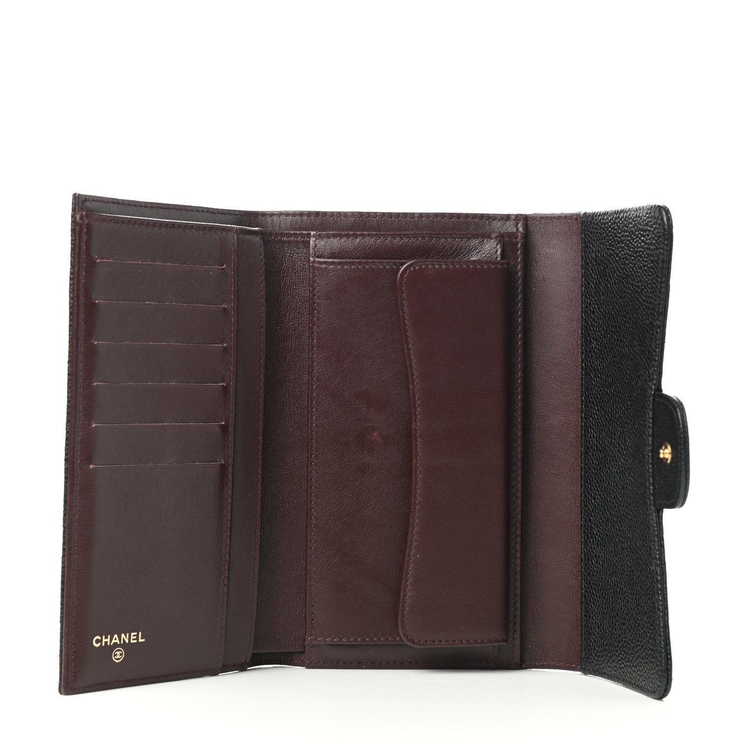 Chanel Caviar Quilted Large Flap Wallet Black 5 of 10
