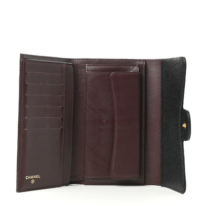 Chanel Caviar Quilted Large Flap Wallet Black 5 of 10