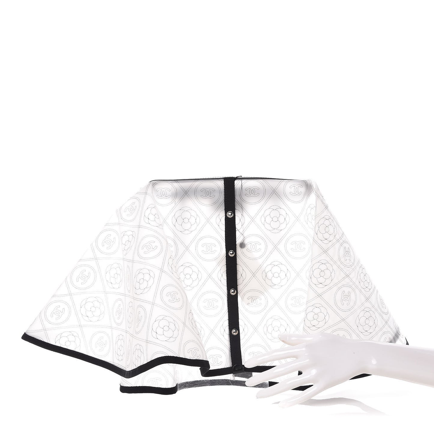 PVC Calfskin Coco Bag Raincoat White Black