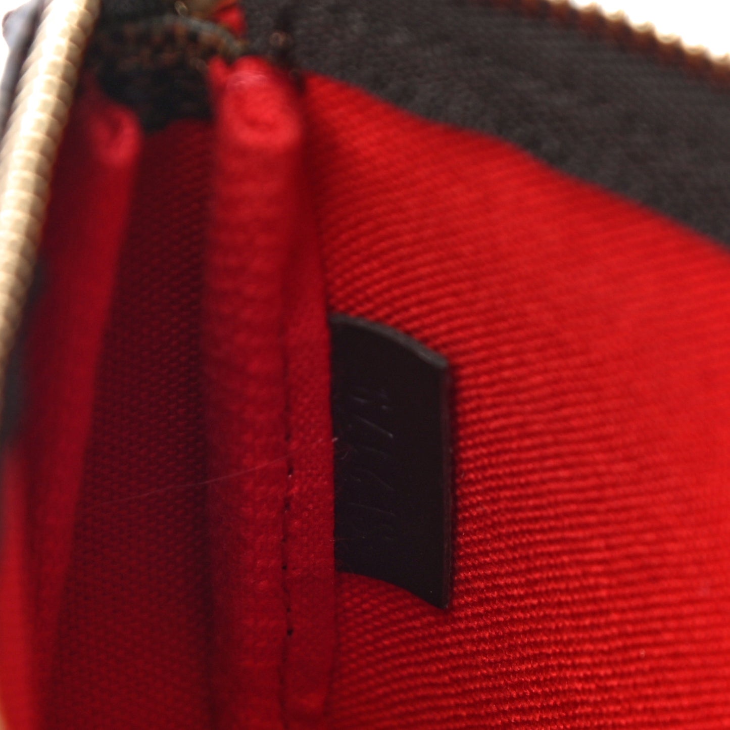Damier Ebene 2019 Christmas Animation Mini Pochette Accessories Red