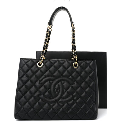Chanel Caviar Quilted Grand Shopping Tote GST Black 12 of 12