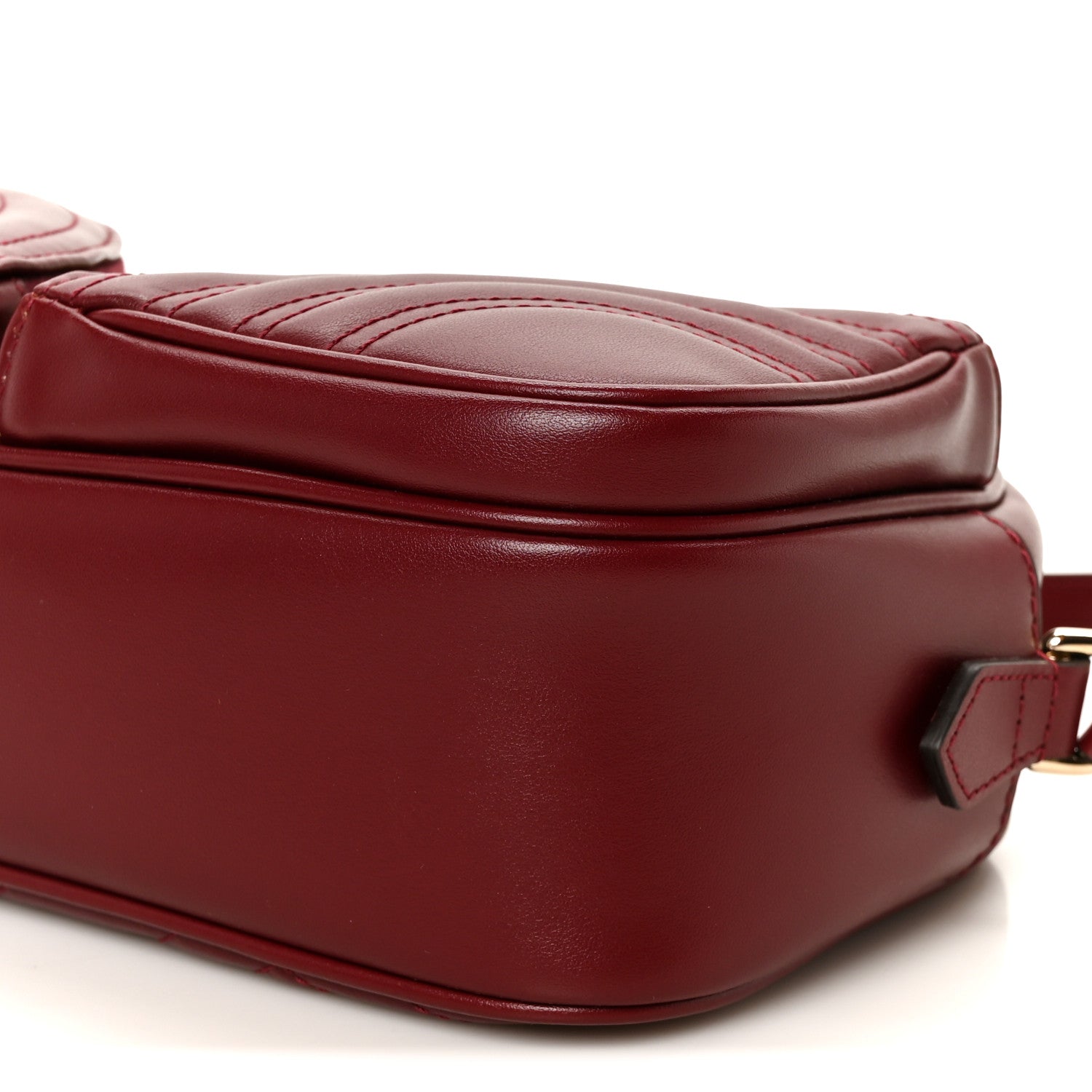 Gucci Calfskin Matelasse Small GG Marmont 2.0 Shoulder Bag Rosso Ancora 11 of 11
