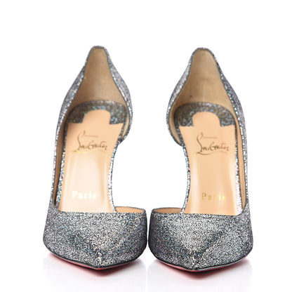 Christian Louboutin Nappa Mica Iriza 100 Pumps 38 Silver 2 of 7