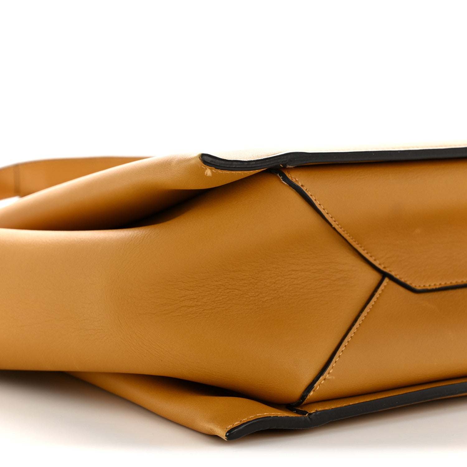 Celine Supple Natural Calfskin Medium Tri-Fold Bag Ocre 9 of 13