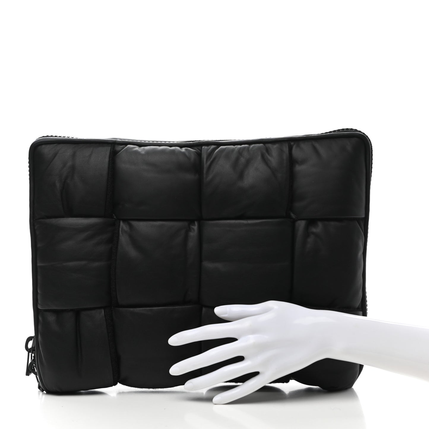 Calfskin Maxi Intrecciato Puffy Laptop Pouch Camping