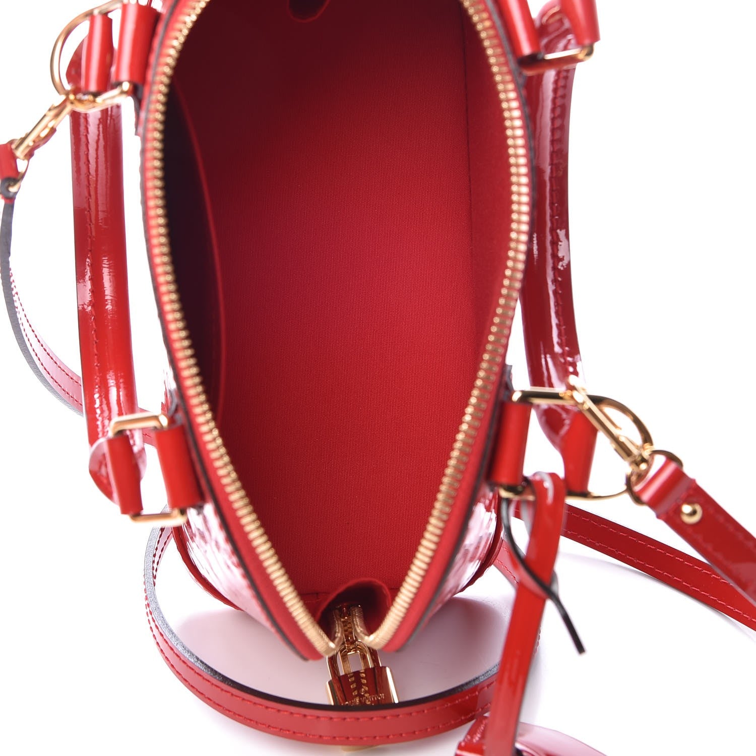 Louis Vuitton Vernis Alma BB Cherry 5 of 12