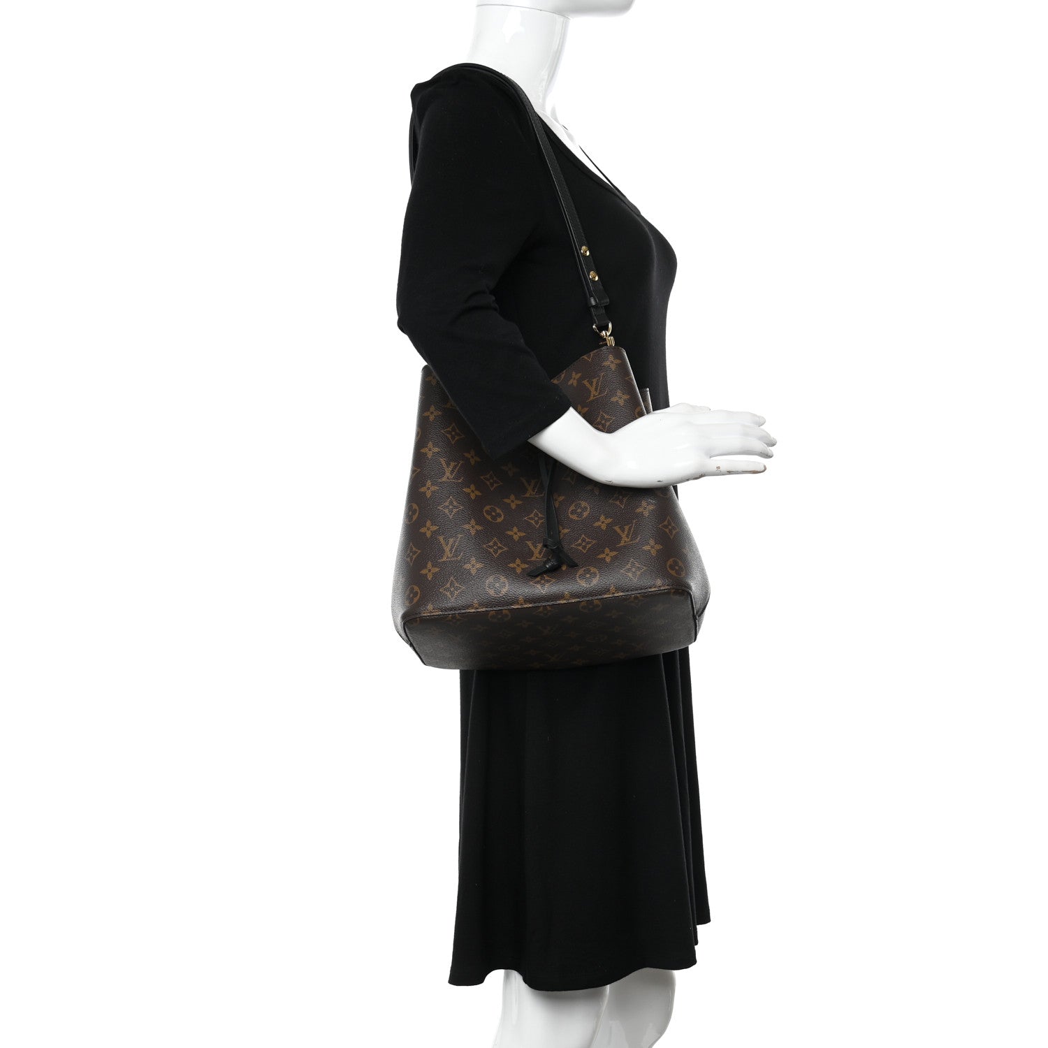 Louis Vuitton Monogram Neonoe MM Black 2 of 10