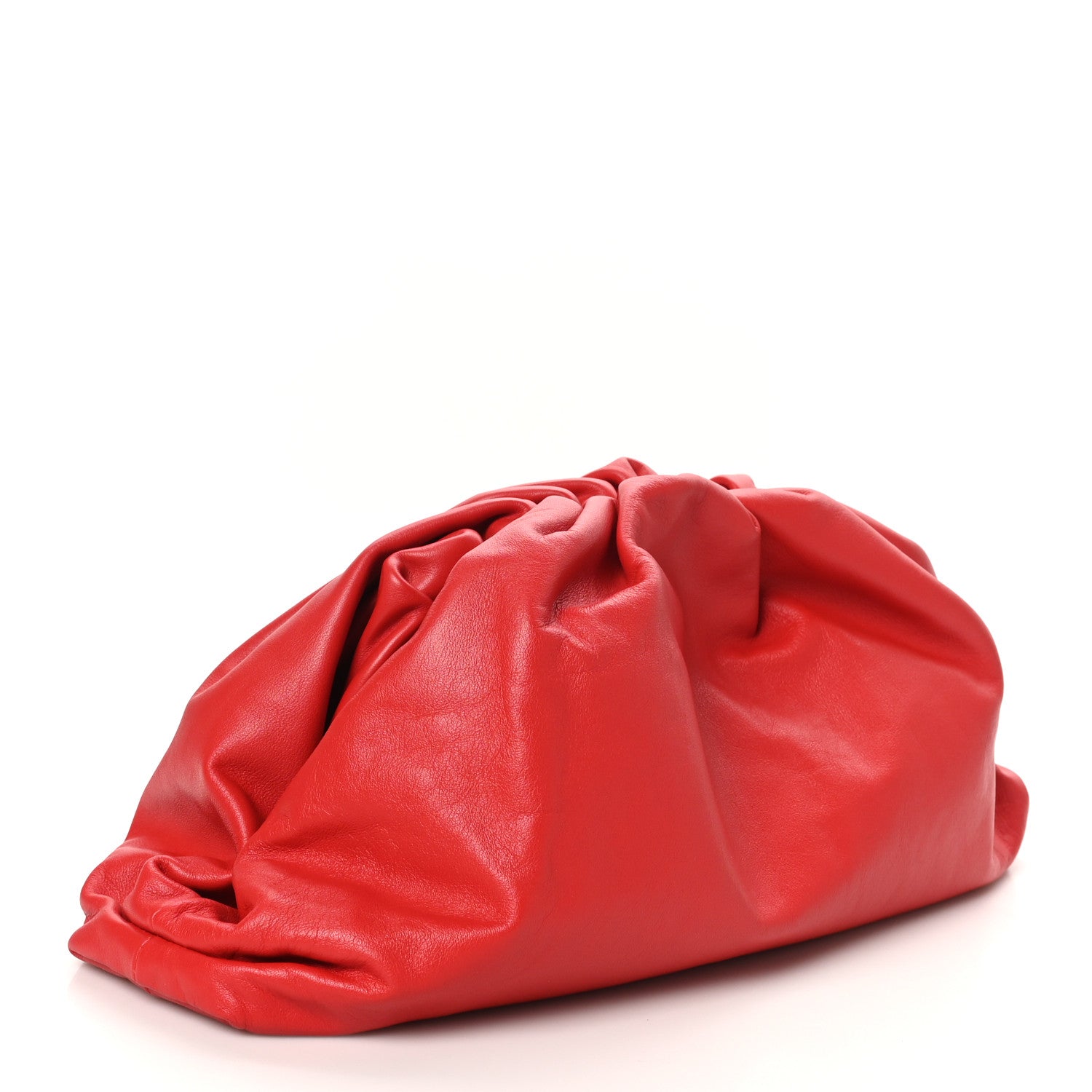 Bottega Veneta Smooth Butter Calf The Pouch Oversized Clutch Bright Red 3 of 10