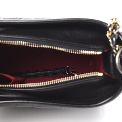 Chanel Aged Calfskin Chevron Quilted Small Gabrielle Hobo Black 5 of 10