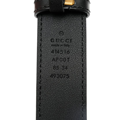 Gucci Calfskin Double G 30mm Belt 85 34 Black 4 of 6
