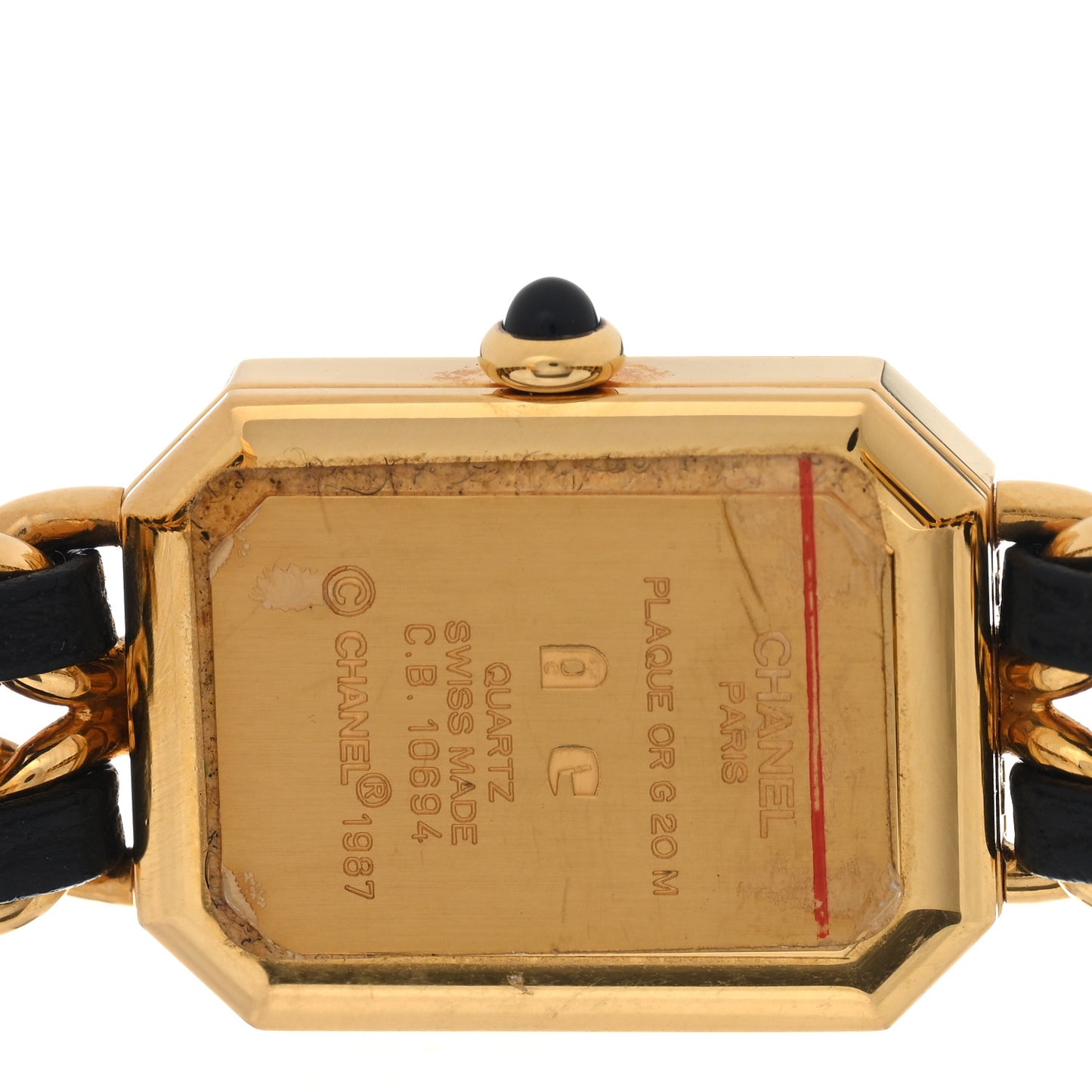 Stainless Steel Lambskin 20mm Chain Premiere Quartz Watch Gold L