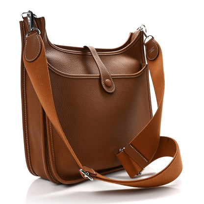 Hermes Taurillon Clemence Evelyne III PM Gold 3 of 10