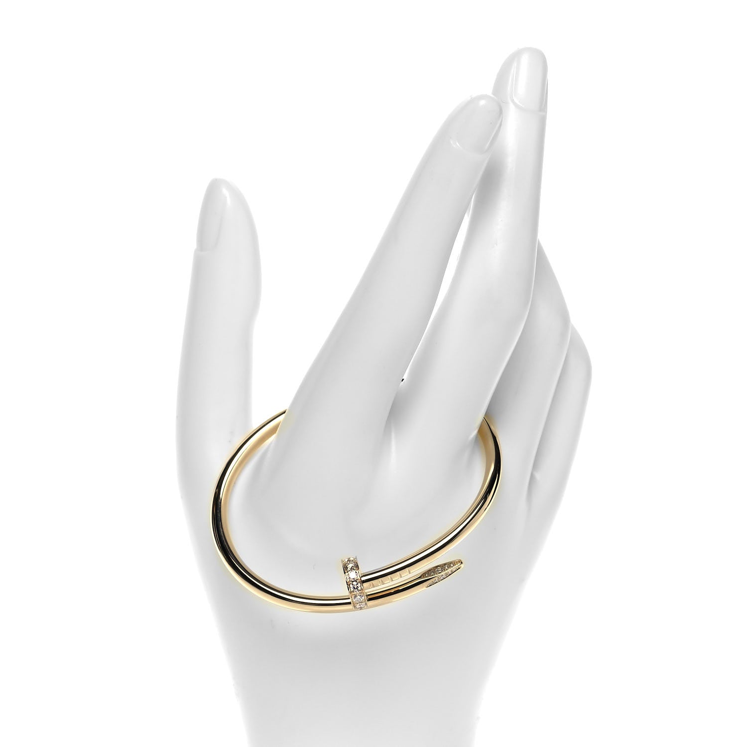 Cartier 18K Yellow Gold Diamond Juste Un Clou Bracelet 16 4 of 10