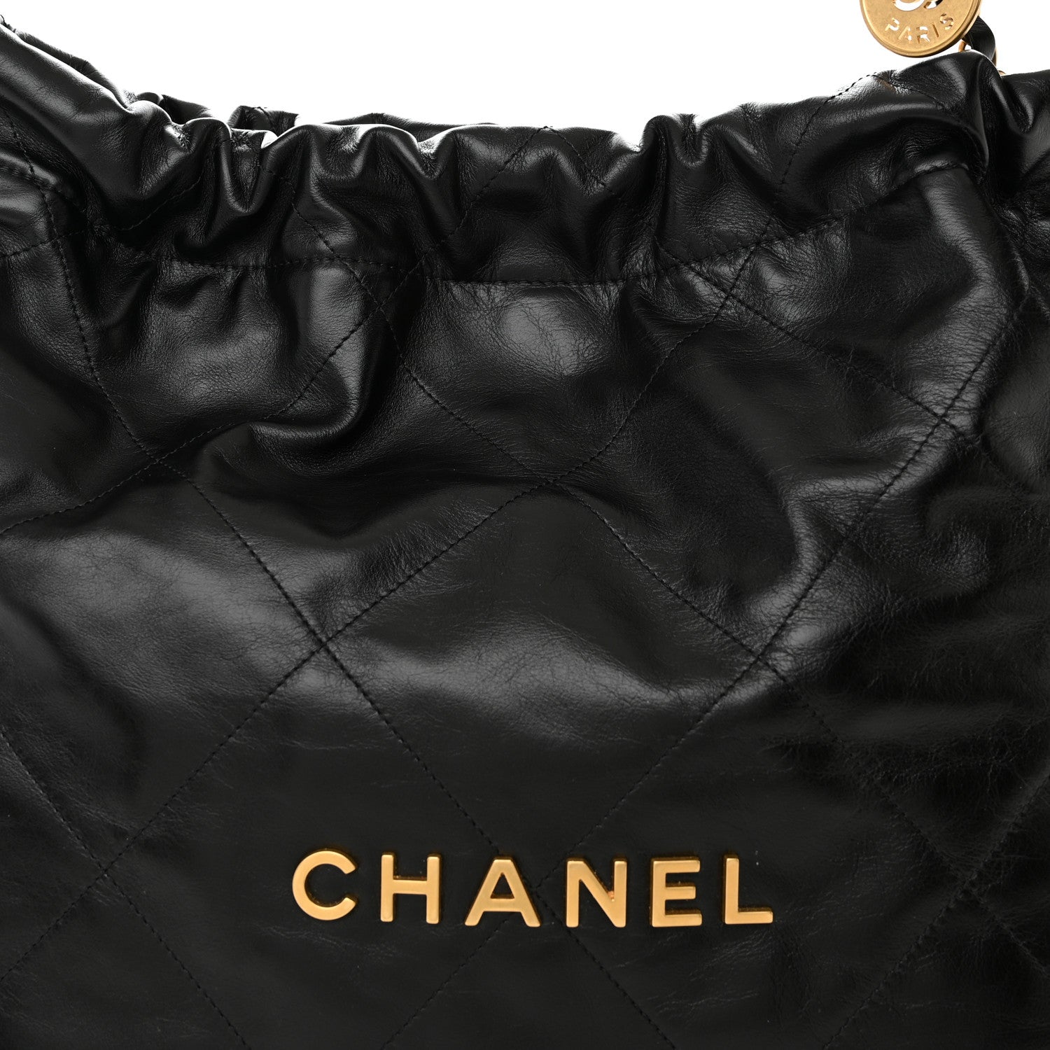 Chanel Shiny Calfskin Quilted Chanel 22 Black 9 of 12