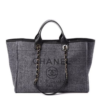 Chanel Lurex Boucle Medium Deauville Tote Black 1 of 11