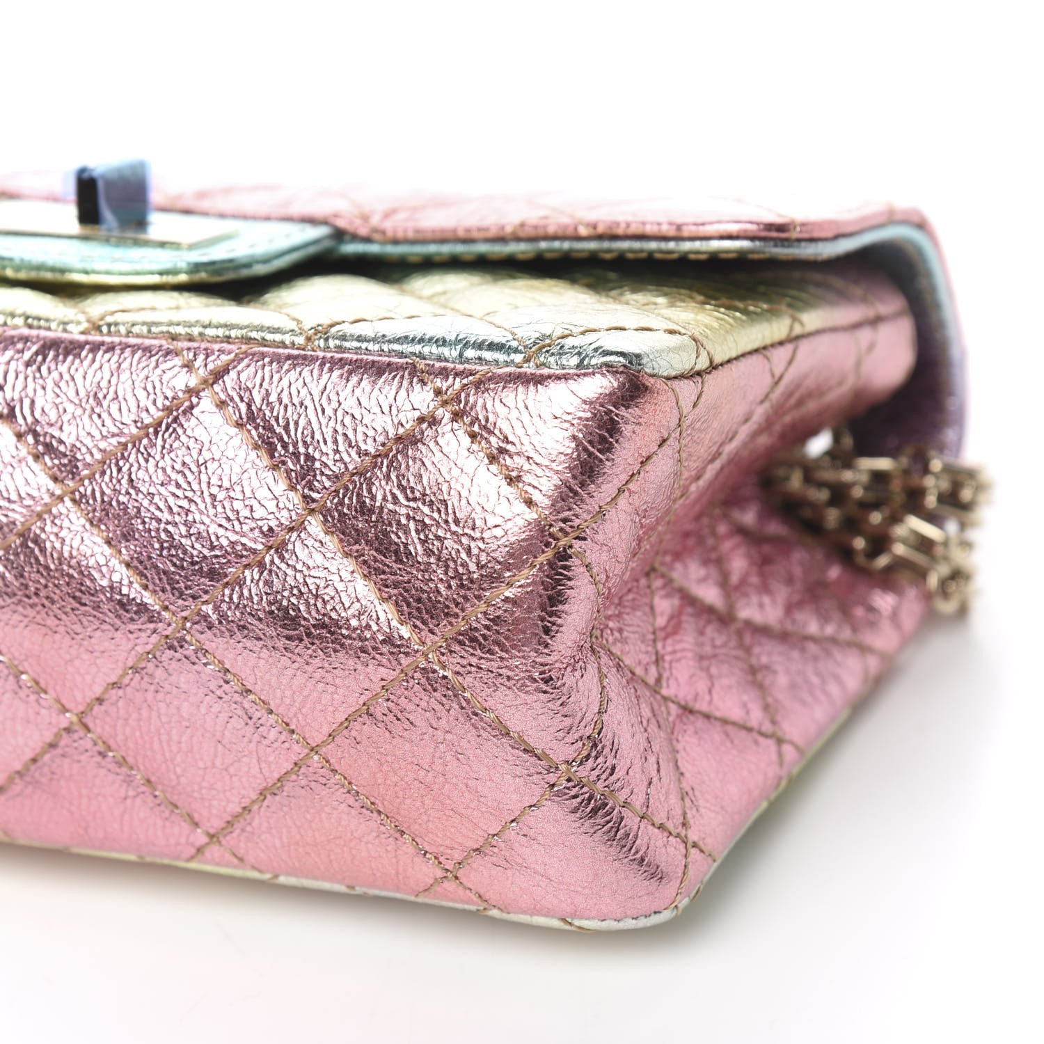 Chanel Metallic Goatskin Quilted Mini 2.55 Reissue Flap Multicolor 8 of 10