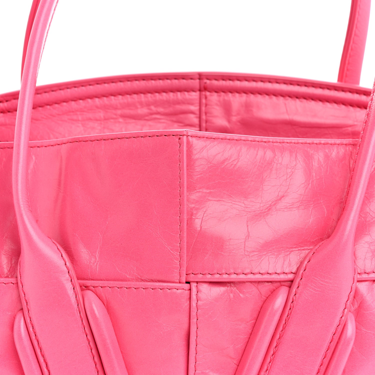 Bottega Veneta Paper Calfskin Maxi Intrecciato Mini Arco Pink 7 of 14