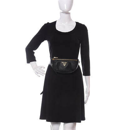 Prada Vitello Daino Small Belt Bag Black 2 of 11