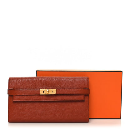 Hermes Chevre Mysore Kelly Longue Wallet Cuivre 11 of 11