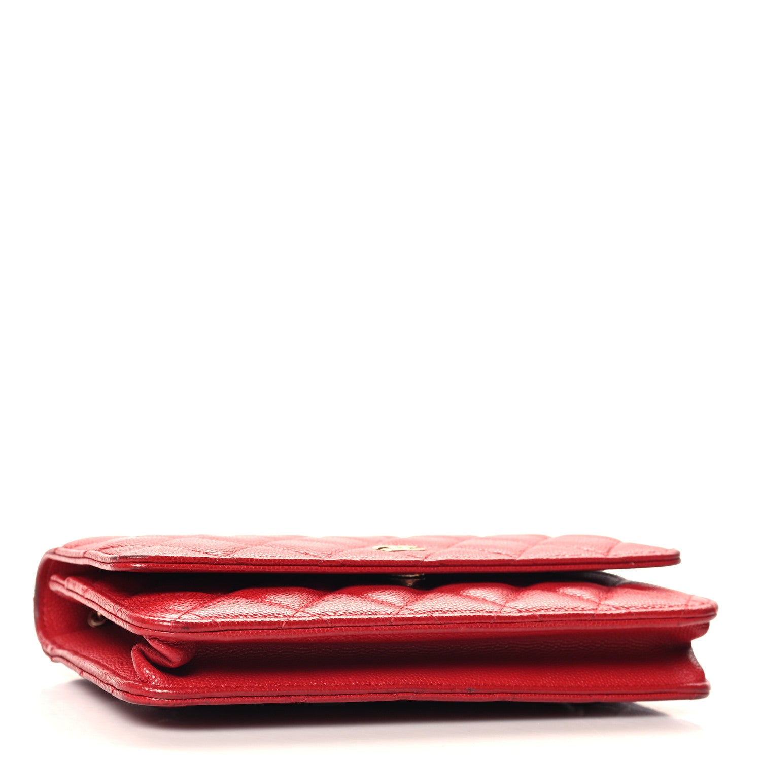 Chanel Caviar Quilted Wallet on Chain WOC Red 4 of 14