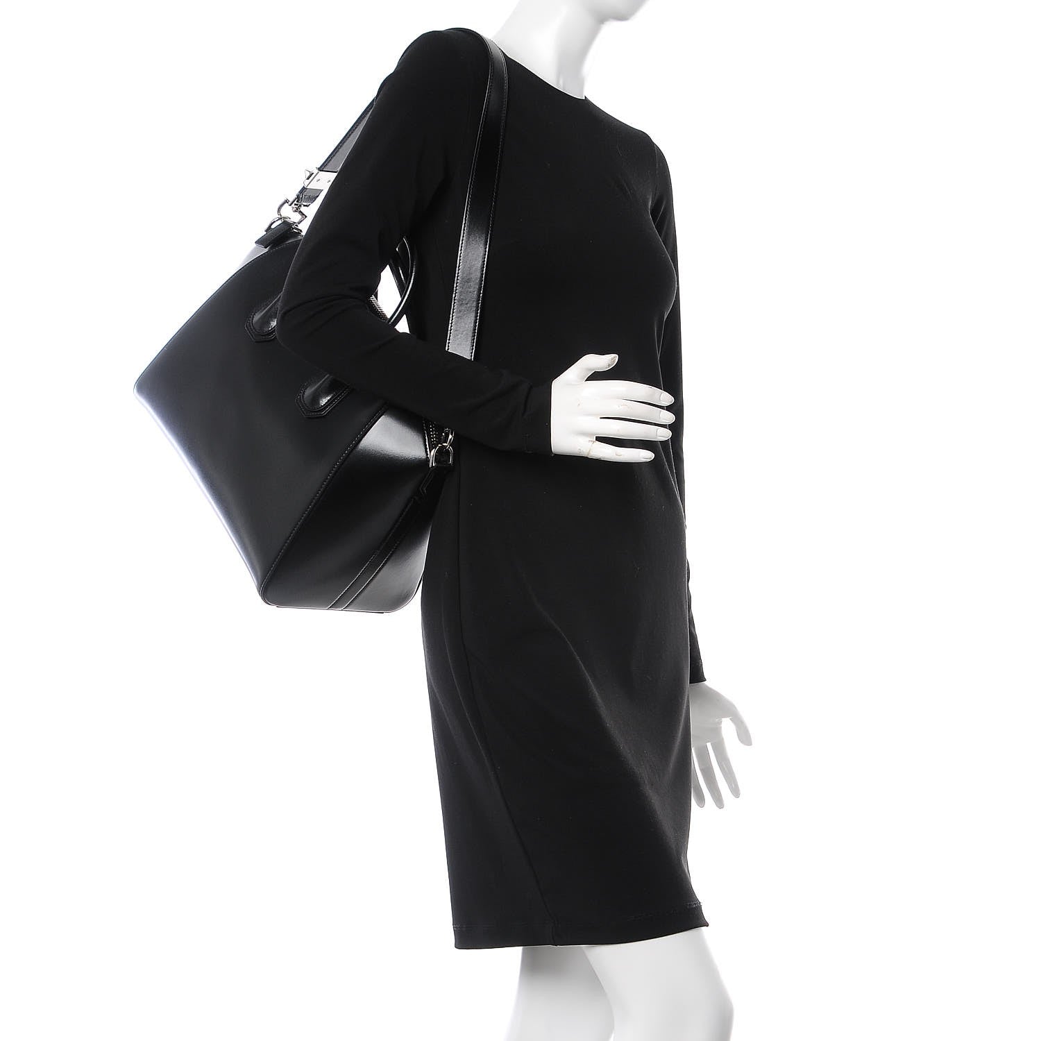 Givenchy Shiny Lord Calfskin Medium Antigona Black 2 of 7