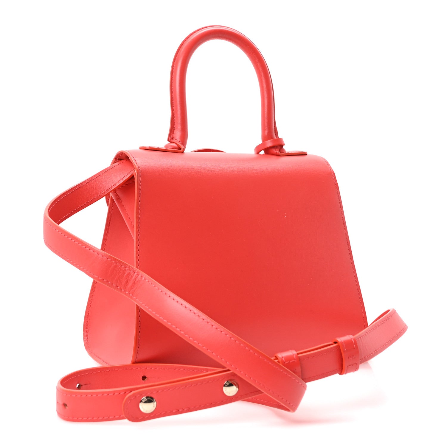 Delvaux Box Calfskin Mini Brillant Satchel Red 3 of 11