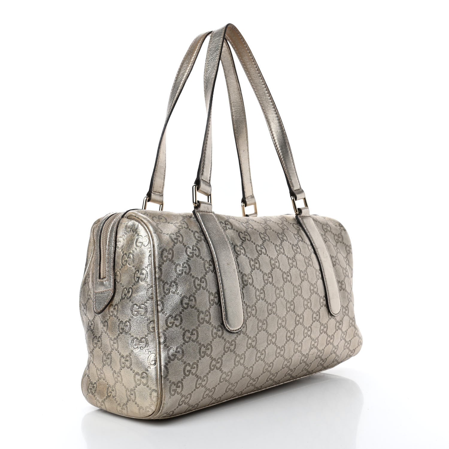 Gucci Metallic Guccissima Boston Gold 2 of 4