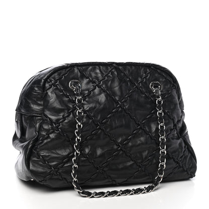 Chanel Calfskin Ultra Stitch Bowler Black 3 of 9