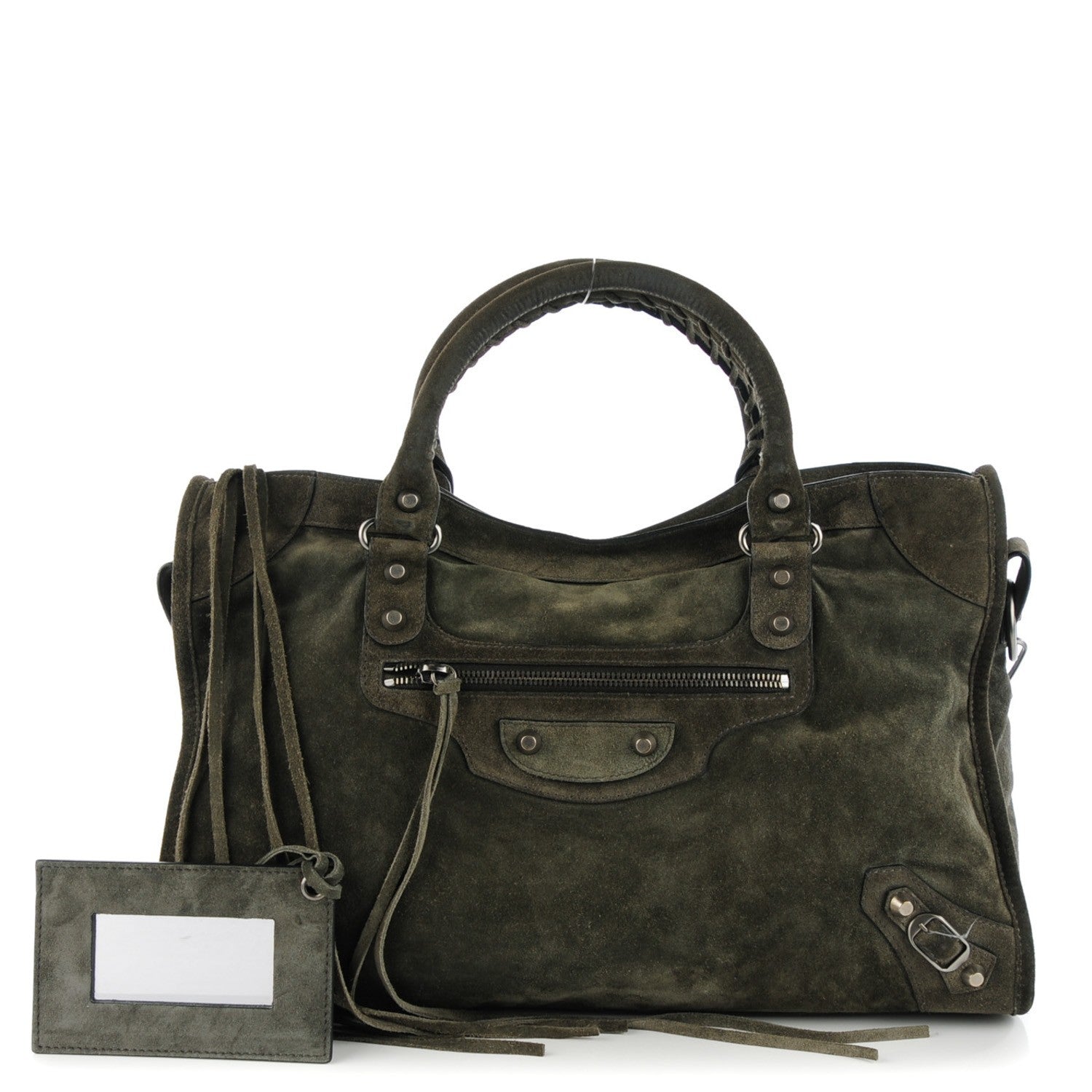 Balenciaga Baby Daim Suede Classic Hardware City Olive 1 of 8