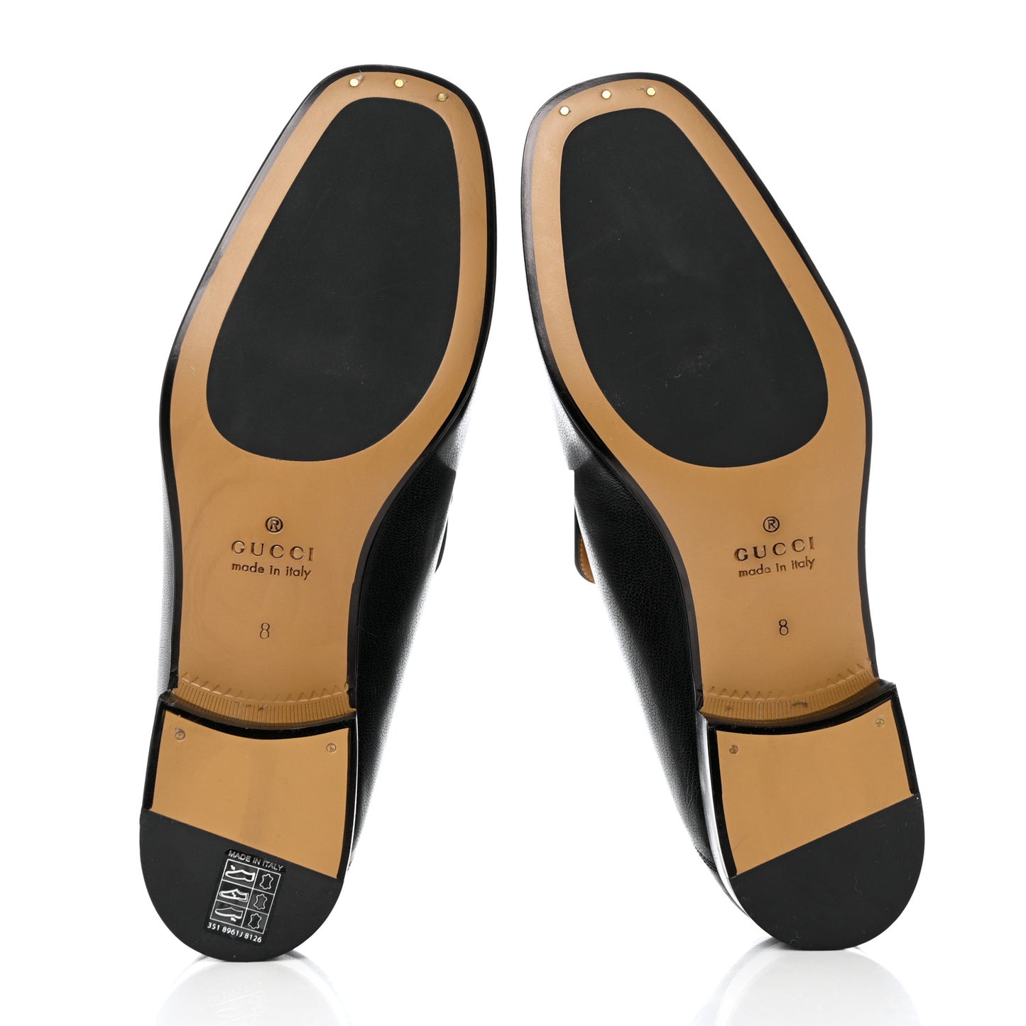 Goatskin Mens Horsebit Loafers 8 Black