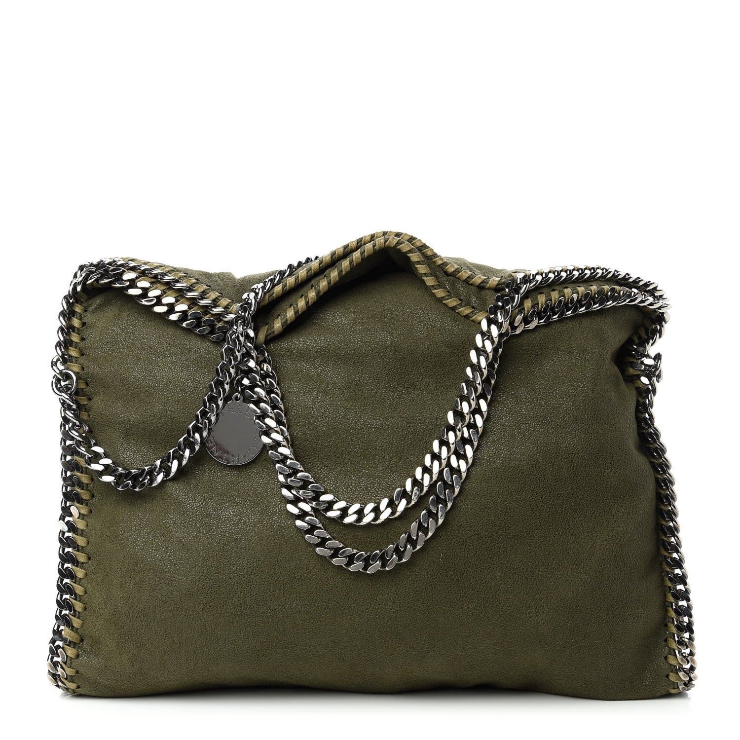 Stella McCartney Shaggy Deer Small Falabella Fold Over Tote Olive 1 of 10