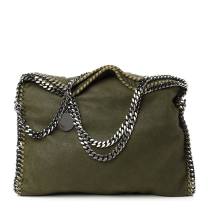 Stella McCartney Shaggy Deer Small Falabella Fold Over Tote Olive 1 of 10