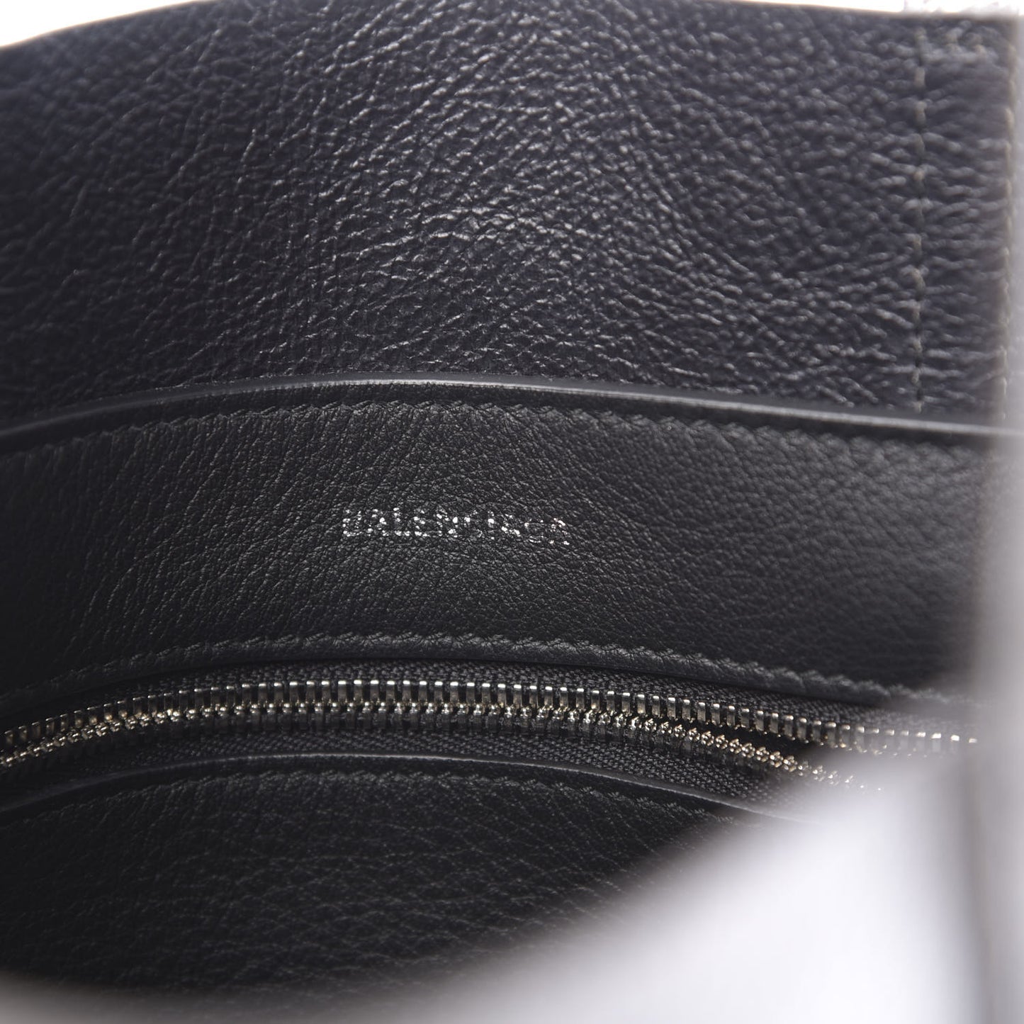 Metallic Goatskin Logo XXS Everyday Tote Argent Black