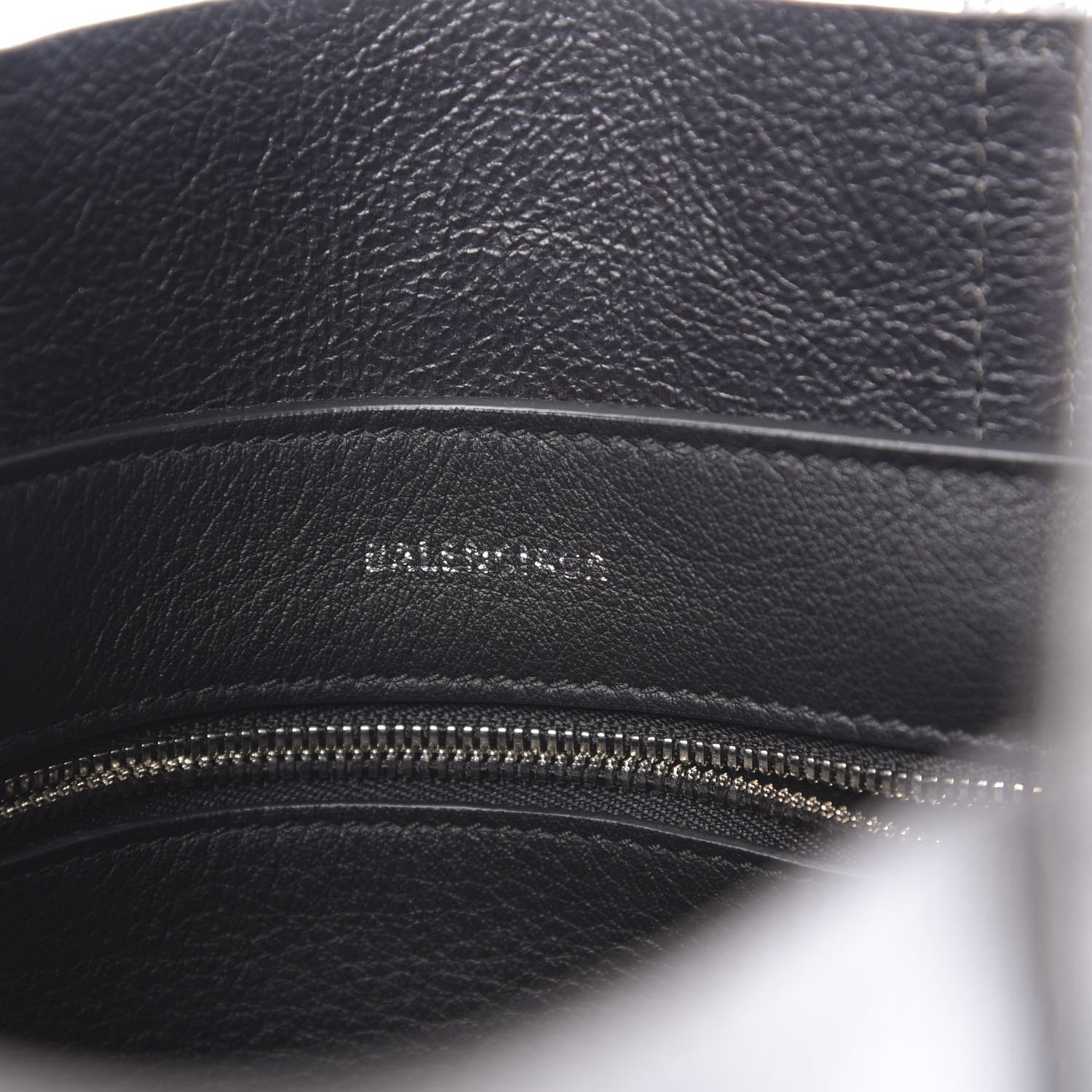 Balenciaga Metallic Goatskin Logo XXS Everyday Tote Argent Black 6 of 9