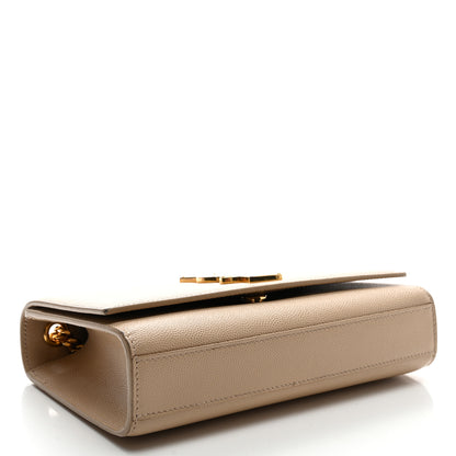 Saint Laurent Grain De Poudre Small Monogram Kate Satchel Nude Powder 4 of 9