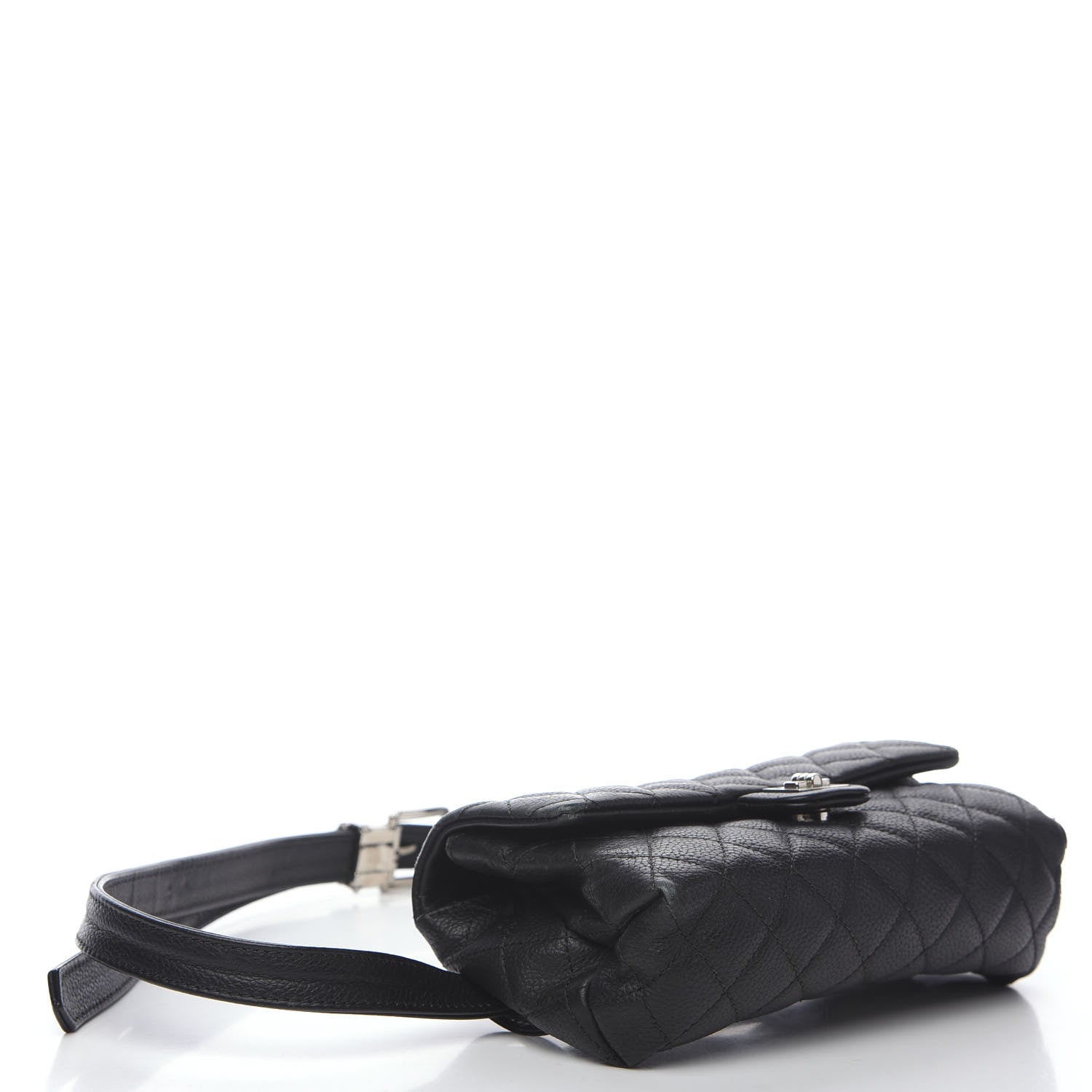 Chanel Grained Calfskin Quilted 2.55 Reissue Flap Belt Bag Clutch Black 3 of 11