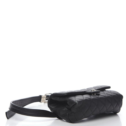 Chanel Grained Calfskin Quilted 2.55 Reissue Flap Belt Bag Clutch Black 3 of 11