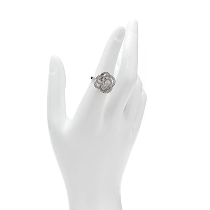 Chanel 18K White Gold Diamond Fil de Camelia Ring 54 6.75 2 of 7