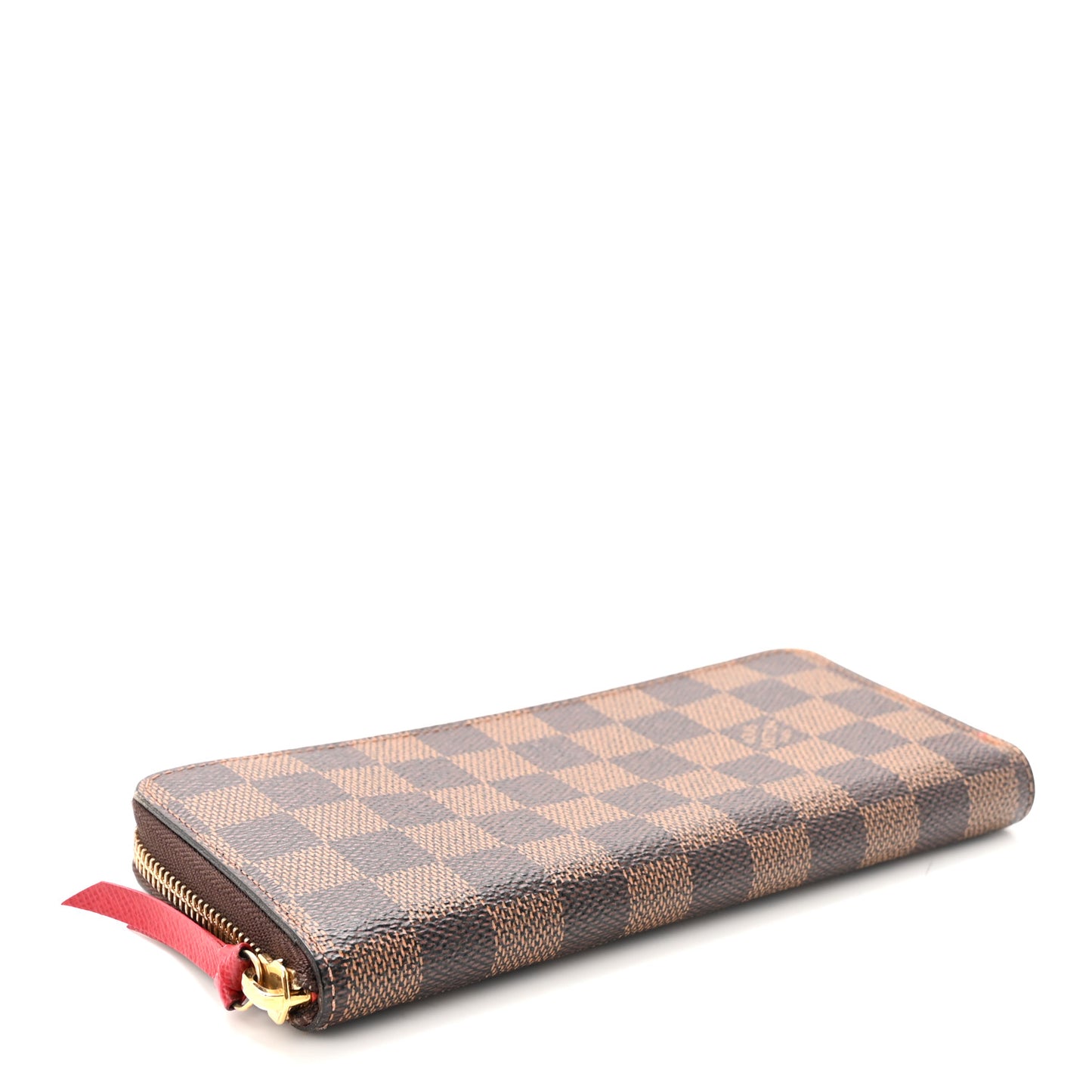 Damier Ebene Clemence Wallet Cherry