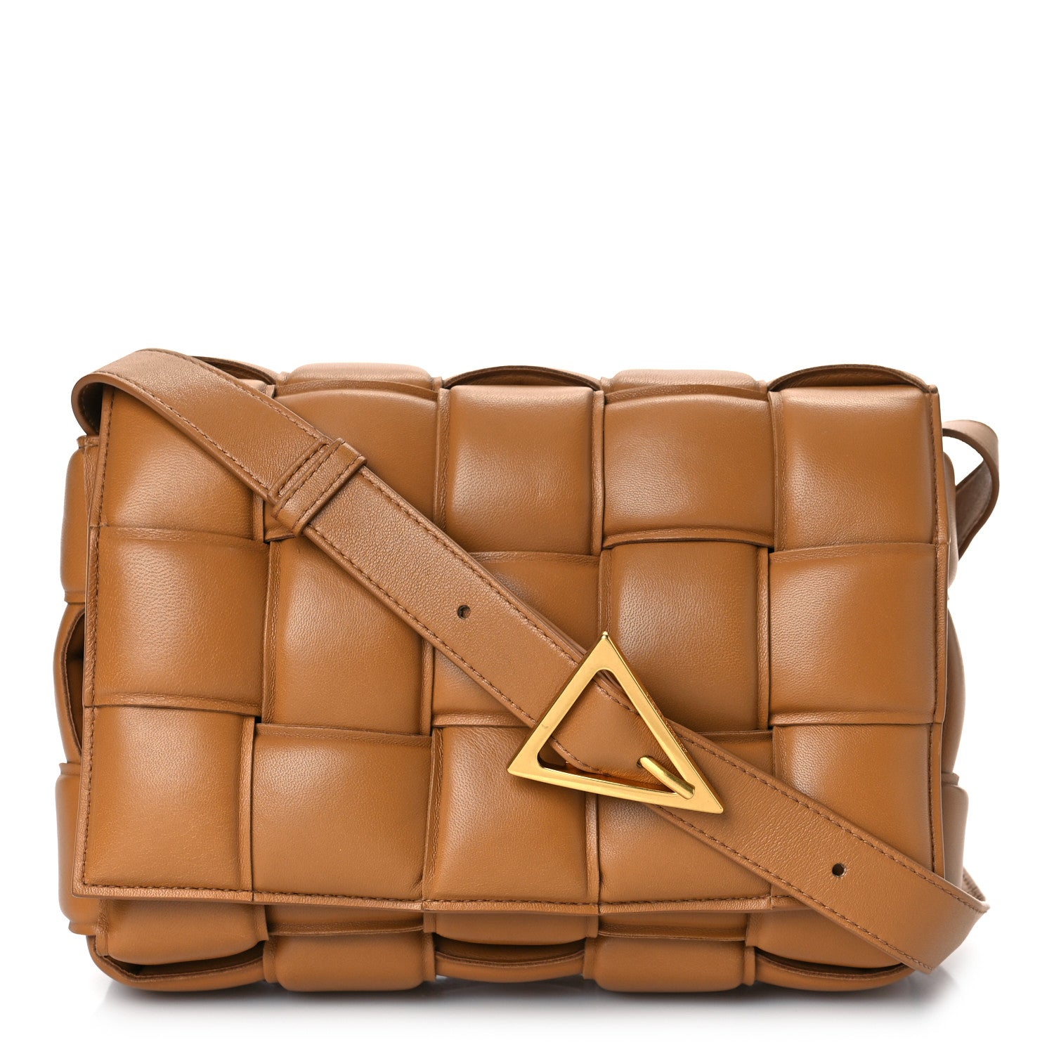 Bottega Veneta Nappa Maxi Intreccio Padded Cassette Crossbody Bag Caramel 1 of 8