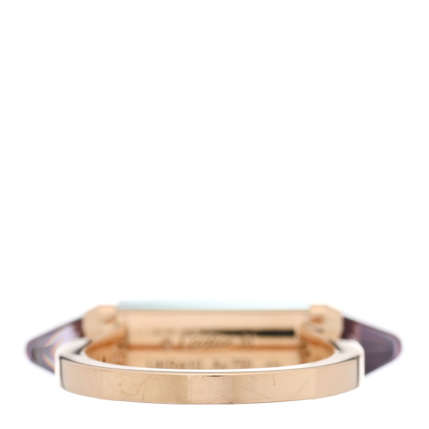 18K Pink Gold Chrysoprase Amethyst Les Berlingots de Cartier Ring  51 5.75